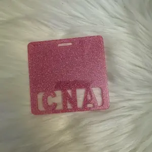 Pink CNA badge buddies