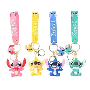 Disney Stitch Sitting Keychain - Vibrant Colorful Collection with Matching Wristbands & Keyrings for Disney Enthusiasts Whimsy Accessory
