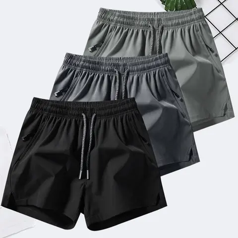Men's Short Pants, Casual Loose Fit, Athleisure Shorts, Breathable Sporty Trunks, Quick-Dry Beach Shorts, Elastic, Daily Wear, Comfortable and Stylish, Quick Drying Shorts