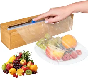 Wrapneat Multi-Functional Kitchen Wrap Organizer with Cutter and Labels for 12" Rolls - Plastic Wrap, Aluminum Foil, and Wax Paper Dispenser