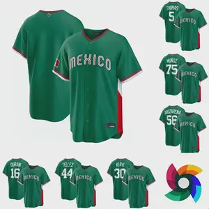 Men's Mexico  Baseball 2026 World Baseball Green Classic Jersey - full size Adult and Youth