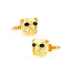 Gold Bulldog Cufflinks, Graduation Gift, Prom, Unique Mens Gift
