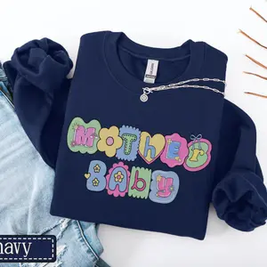 Mother Baby Sweatshirt • MBU Nurse Colorful Work Sweater • Mother Baby Unit Nurse Gifts • Postpartum Nurse Gift • MB Unit Rn Tech Crewneck