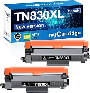 myCartridge TN830XL Remanufactured Toner Replacement for Brother TN830XL TN830 TN830 XL/V/R Toner for HL-L2460DW DCP-L2640DW HL-L2405W MFC-L2820DW HL-L2400D HL-L2480DW MFC-L2820DWXL Printer(2 Black)