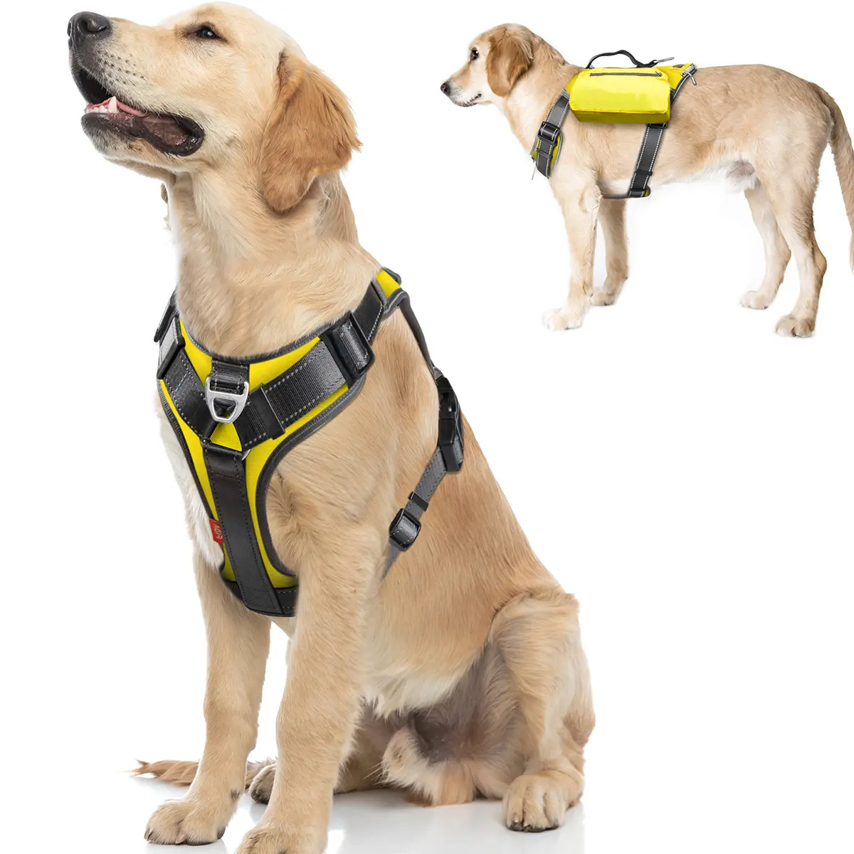 Fida Multi-Functional Tactical Harnesses for Dogs No Pull Dog Harness Heavy Duty Universal Dog Vest Harness with Front Leash Clip, Saddle Bags Backpack, Soft Padded, Adjustable & Reflective#Summervibes #petlovers