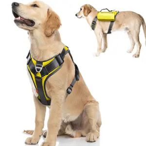 Fida Multi-Functional Tactical Harnesses for Dogs No Pull Dog Harness Heavy Duty Universal Dog Vest Harness with Front Leash Clip, Saddle Bags Backpack, Soft Padded, Adjustable & Reflective#Summervibes #petlovers