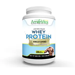 Whey Protein Vanilla Flavored Healthcare Supplement Nutrition Fitness Dietary