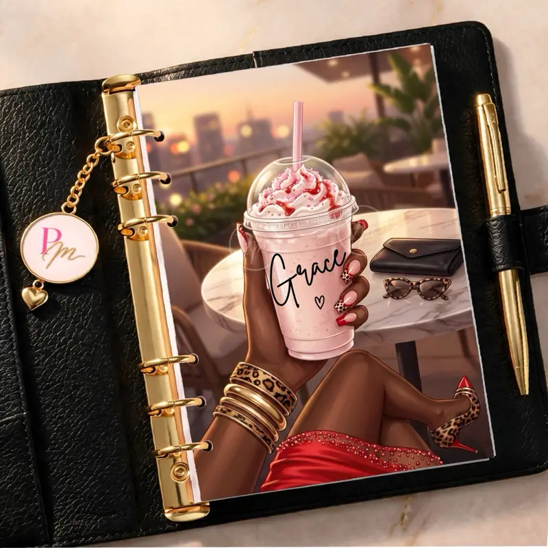 Personalized IT Girl Collection RED leaped vibes Planner Dashboard| Custom Name Planner Insert | Laminated Double sided Aesthetic Planner