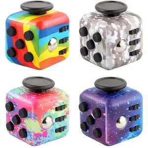 Fidget Cube for Adults, 4-Pack Cube Fidget Anxiety Relief, Silent & Audible Fidget Cube for Anxiety Relief, Handheld Sensory Toy for ADD/ADHD/OCD, Focus & Relaxation