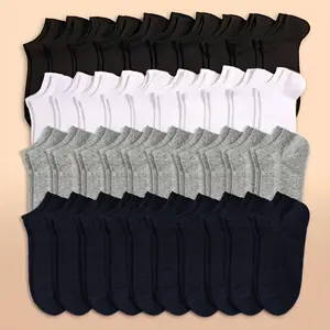 5/10/20 Multifunctional Solid Color Ankle Socks Knitted Fabric Soft Breathable for Outdoor Sports Unisex Design Anti Odor Sweat Absorbing