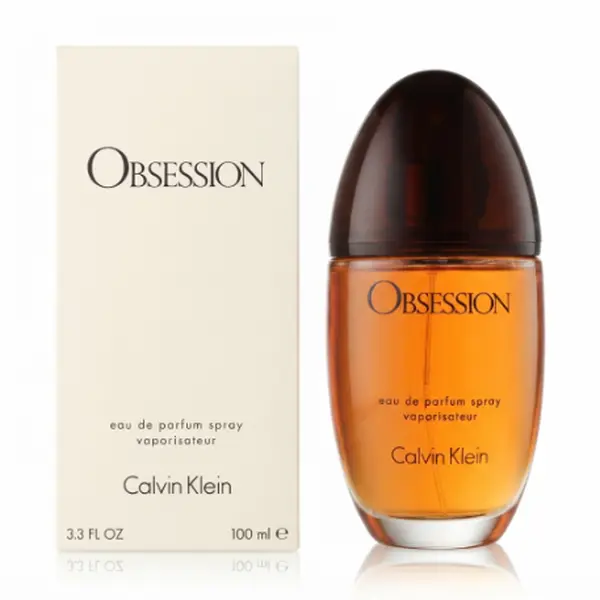 Calvin Klein Obsession Eau de Parfum Spray for Women, Warm and Spicy Amber Scent for Everyday Wear, 3.4 fl oz / 100 mL Bottle