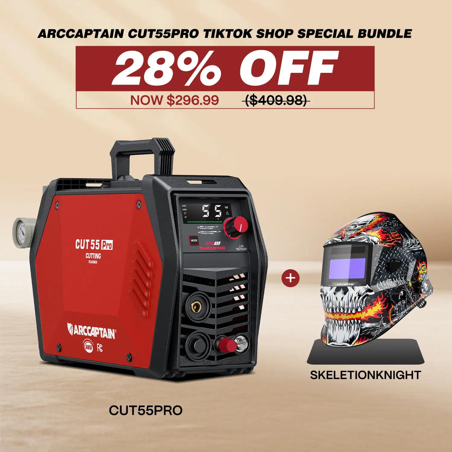 CUT55Pro With Welding Helmet