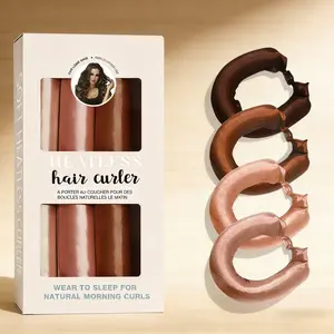 4Pcs Soft Flexi Curling Rods | Heatless Overnight Hair Curlers for Effortless Natural Curls