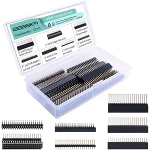 52Pi 2x20 40 Pin Stacking Female Header Kit for Raspberry Pi 4B/3B+/3B/2B/B+/A+/Zero/Zero W(2)/Jetson Nano/Tinker Board(7 Specifications)(13Pcs in Total)