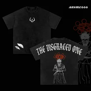 Sukuna “The Disgraced One” Vintage Washed Oversized Gym T-Shirt – Jujutsu Kaisen Anime Graphic Tee, Ryomen Sukuna Curse King Manga Shirt, Streetwear Casual Apparel, Unisex Top, Gift for JJK Fans