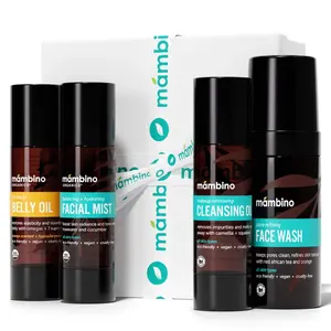 Third Trimester Set – All Natural Skincare Pregnancy Gift Set – Anti-stretch mark Belly Oil, Rose Facial Mist, Cleansing Oil, Face Wash - Mambino Organics