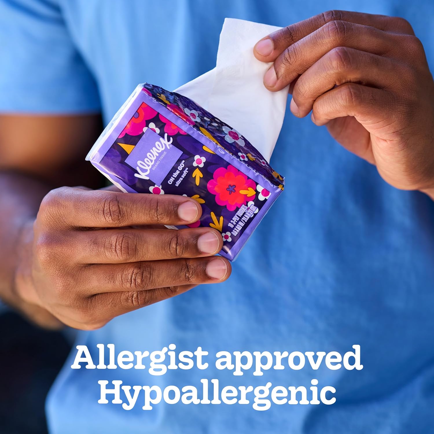 Kleenex On-The-Go Facial Tissues 8 Packs 10 Tissues per Box 3-Ply Ultra Soft & Ultra Absorbent with Clean Shield Technology for Travel - Napkin, Toilet