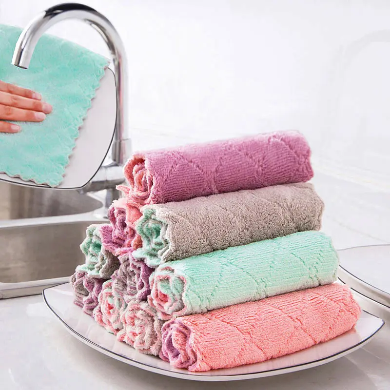 10 Pack Microfiber Cleaning Cloths Wipes - Lint-Free, Highly Absorbent, Machine-Washable Reusable for Camp Kitchen Dishes, Glassware, Steel Surfaces, Universal Fit Practical Sports & Outdoor Camping Gear, One Size