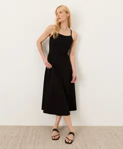 Women's Organic Fit & Flare Midi Dress