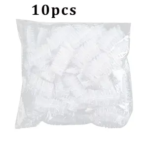 100 Pcs Thick Disposable Waterproof Ear Covers, Plastic Ear Protection for Shower, Bath and Hair Dye, Ear Caps for Ear Piercing