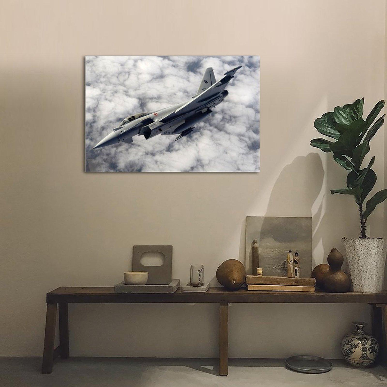 Military Fighter Poster Eurofighter Typhoon Poster Decorative Painting Canvas Wall Art Picture Print Modern Family Bedroom Decor