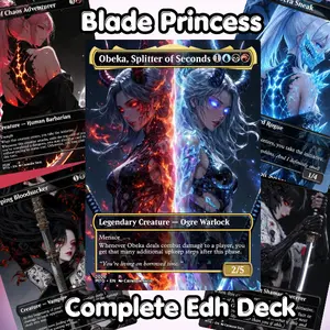 Blade Princess Anime MTG Proxy Deck ️ | 100 Card EDH Commander + Tokens | Custom Anime Art Proxy Cards | Perfect Gift for MTG Players, Anime Fans & Gamers