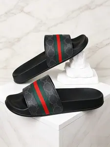 New Season Letter Pressed Pattern Slippers, Fashionable Comfortable Versatile One-Strap Sandals, Unisex Couple Style, All Seasons Unique Sandals