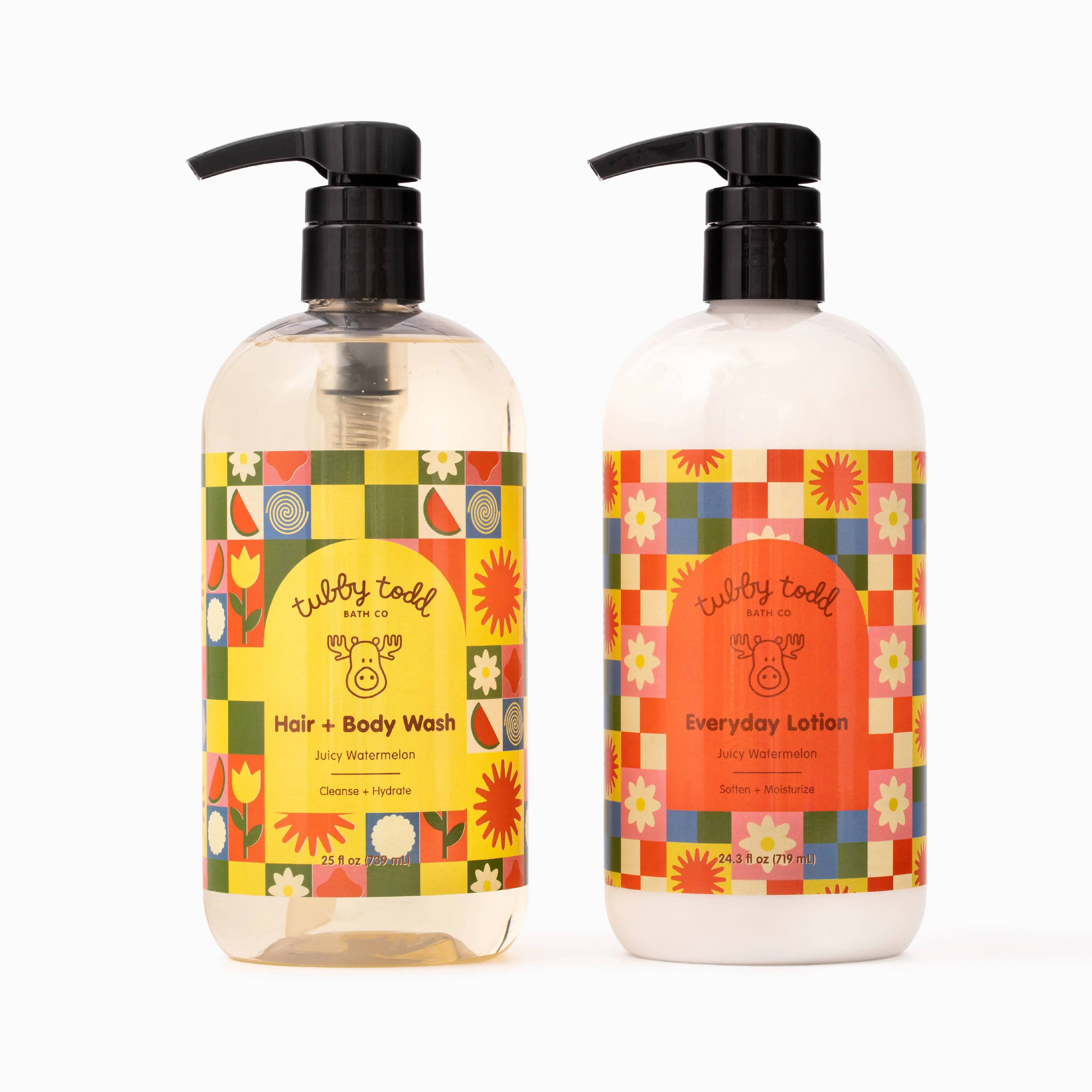 Watermelon Summer Skincare Bundle- Includes Body Wash & Lotion for Daily Hydration