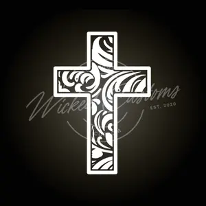 Leather Tool Cross Vinyl Decal