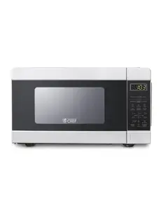 Commercial Chef 0.9 Cu. Ft. Countertop Microwave Oven, Touch Controls with Digital LED Display, 900W Small Microwave, Push Button Door, 10 Power Levels, CHM990W, White