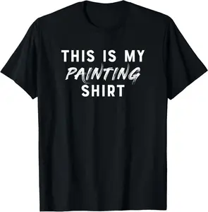 100% Cotton This Is My Painting Shirt Funny Painter T-shirt T-Shirt