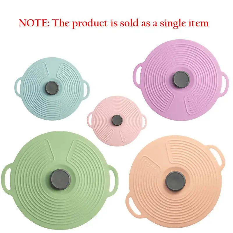 Silicone Pot Lid, 1 Count Reusable Heat Resistant Pot Lid, Food Storage Cover for Bowl, Cup, Pot, Kitchen Utensils & Gadgets