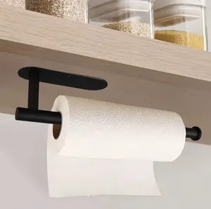 DGAPHRO Paper Towel Holder,Self Adhesive or Drilling Paper Towel Holders Under Cabinet,SUS304 Stainless Steel, Space-Saving, Easy Installation for Kitchen, RV & Bathroom-13" Towel Rack for Rolls, Plastic Wrap & More.