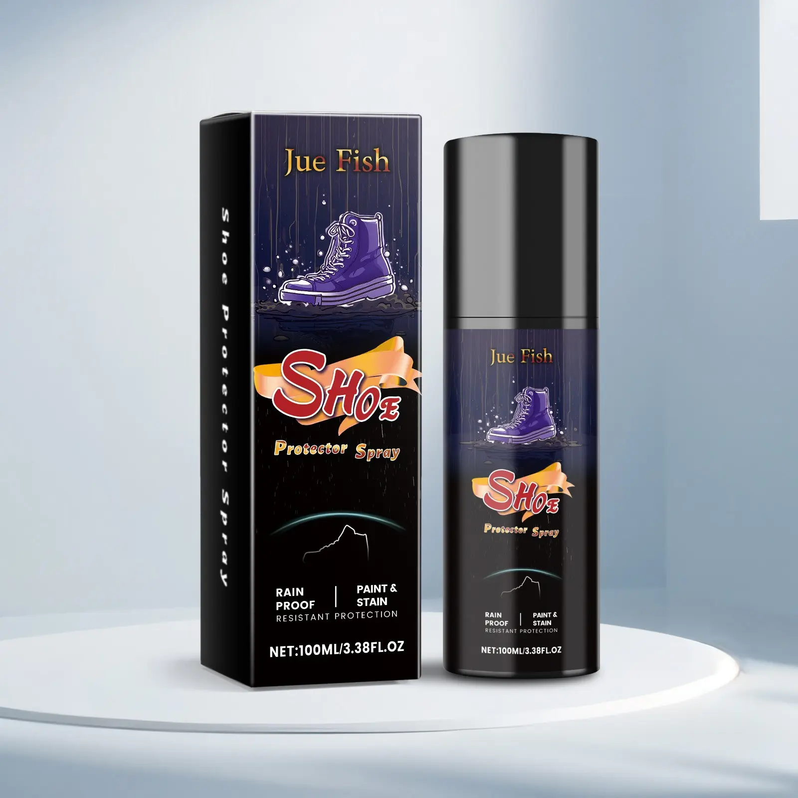 Jue-Fish Shoe Waterproof Spray Cleaner, Tennis Shoe Cleaner, Shoes Cleaner, Dust Dirt Stain Repellent, Rainproof Footwear Care Mist, Essential Shoe Protection, Waterproof Spray For Shoes