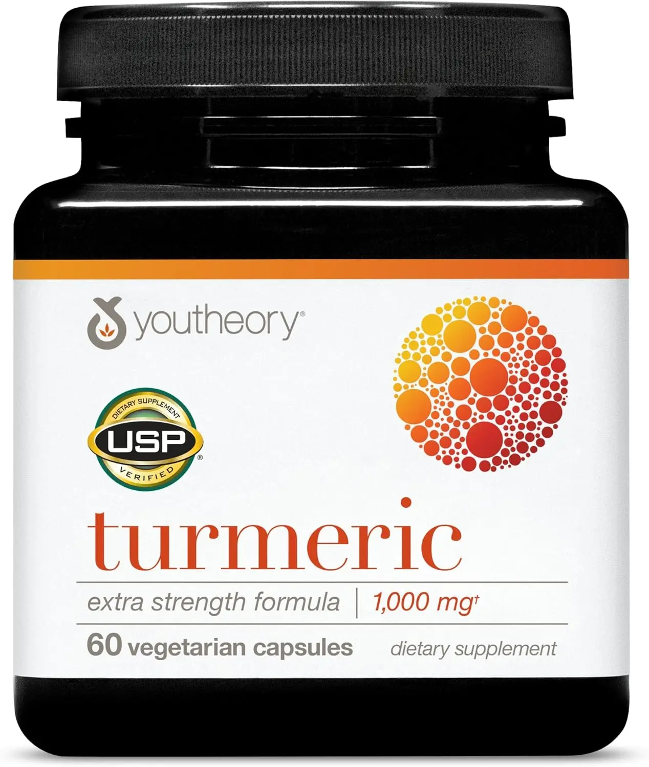 Turmeric Extra Strength - 1,000 mg Turmeric Supplement - with 10 mg Black Pepper - Curcumin Joint Support* - Soy, Dairy & Gluten Free - 60 Vegetarian  Count