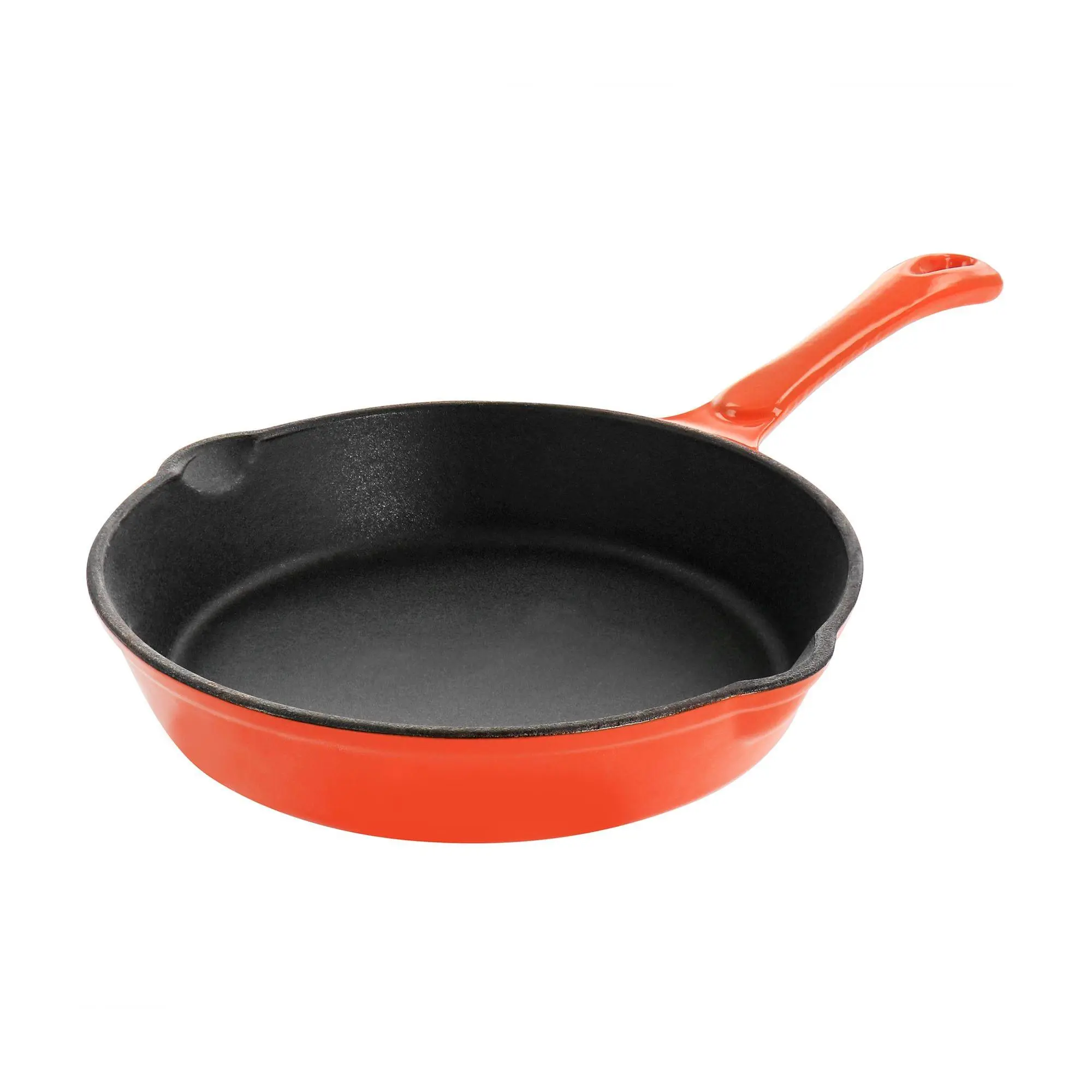 MegaChef 8" Enameled Round Seasoned Cast Iron F rying Pan
