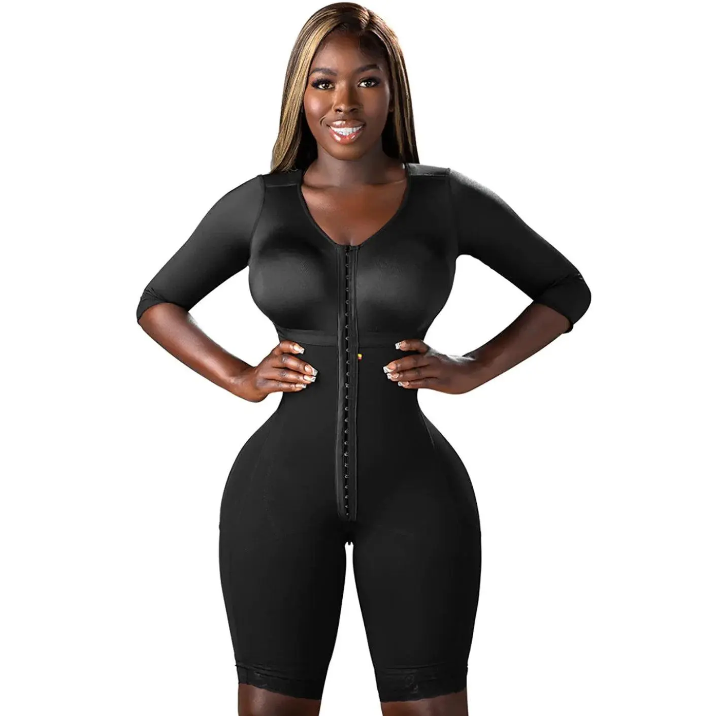 Stage 1 Full Body Faja for Plastic Surgery Recovery|           Compression Hook Levels|           Padded Straps