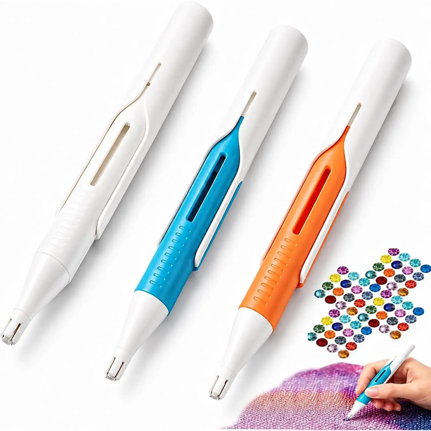 Automatic Diamond Painting Bead Dispenser, No Wax Needed Art Pen,Blue |   For 2.8mm Round Drills, DIY Crafts, For Adults, No Wax Required, Accessories Kit