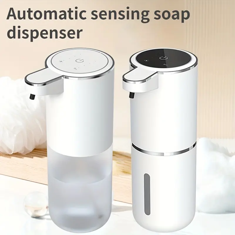 Glivva Smart Soap Dispenser Bathroom, Ipx5 Waterproof, 400ML Capacity, Automatic Sensor, Touch-Free, USB-C Charging, Ideal for Home Use