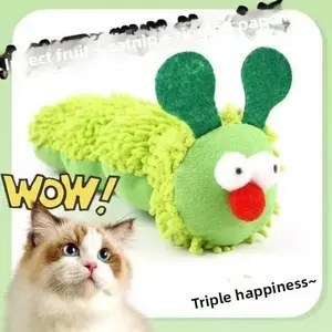 Pet Toy Catnip Caterpillar Self-Entertainment Artifact Worm Gall Fruit Cat Toy Durable Scratch and Bite Pillow WJ-241030-A01