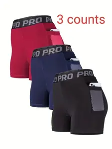 Letter Waist Pocket Sporty Shorts, Mesh Patchwork Running Shorts, Slim-Fitting Plain Pattern, Ideal for Athletic Activities, Running Workout Shorts