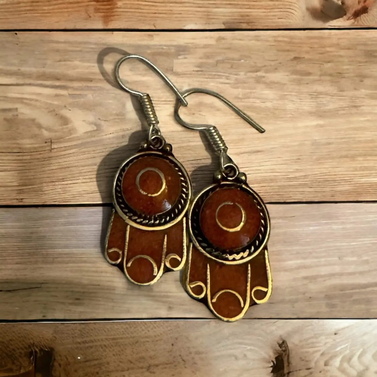 Nepalese earrings with gemstone