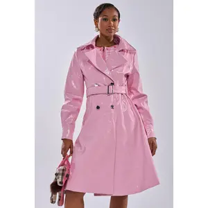 MITICA PATENT TRENCH IN BUBBLEGUM PINK