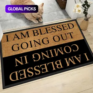 Letter Pattern Door Mat, Water-Absorbent Entrance Rug, Decorative Carpet for Living Room or Bedroom, Home Decor Rugs, Home Decoration Mat, Letter Print Rug #GLOBAL PICKS