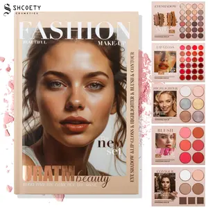 SHCOETY Four Layer makeup Book &24Color Eyeshadow& 6 Highlights,Multi-functionalMakeupPalette