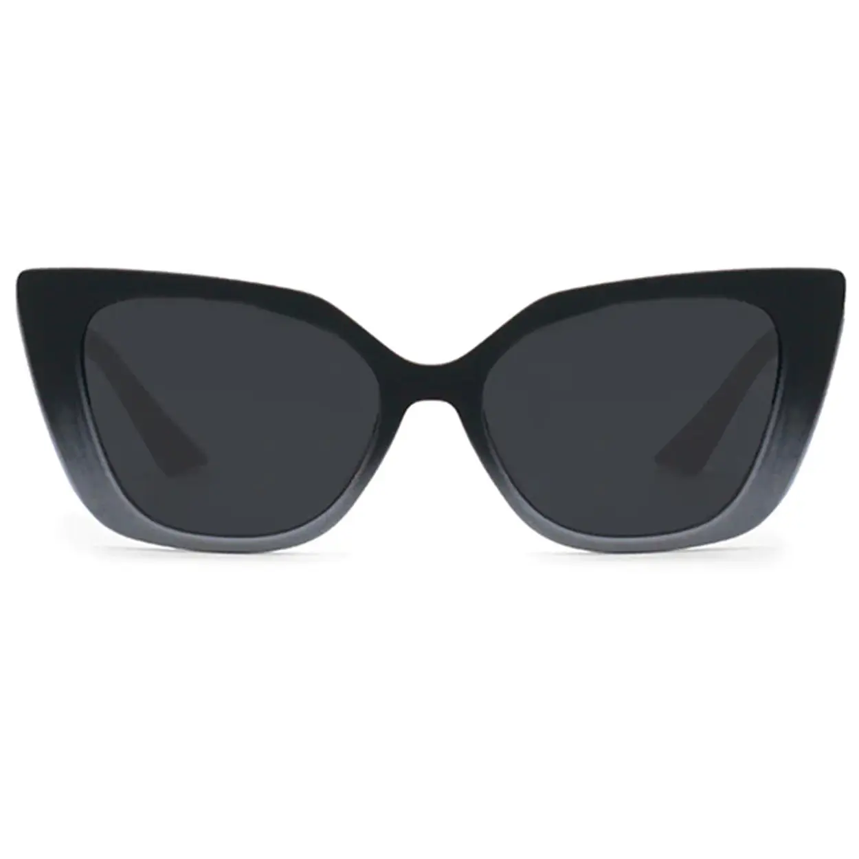 Sustainable Sophia Aviator Sunglasses - Black & Grey, Full Rim Metal Frame, Old Hollywood Inspired, Tangle Free, Certified Shatter-Resistant Lenses, UV400 Protection - For Women & Men, Frames, Gradient