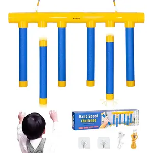 Hand-Eye Coordination Training Toy Set, Reflex Drop Sticks Challenge Game, Speed Challenge Toy for Adults, Family Fun Game, Unisex Model Xinghao Hm-02