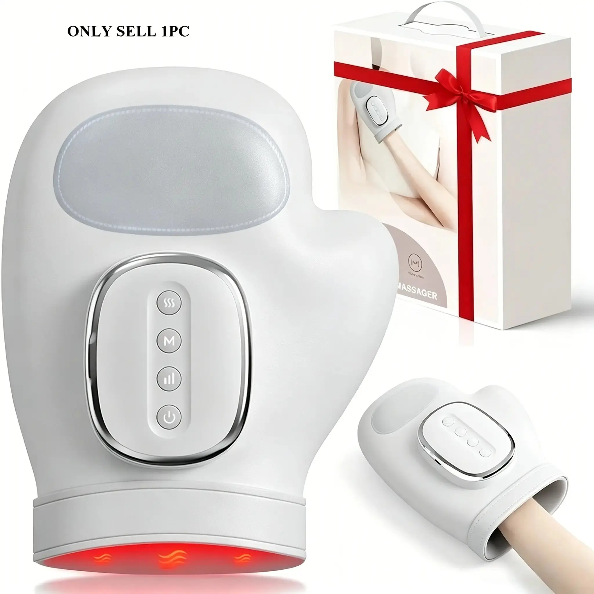Portable Hand Massager with Heat Function & Compression Options, Wireless Adjustable 3 Modes for Carpal Tunnel Relief, Perfect Gift for Hand Relaxation Aid