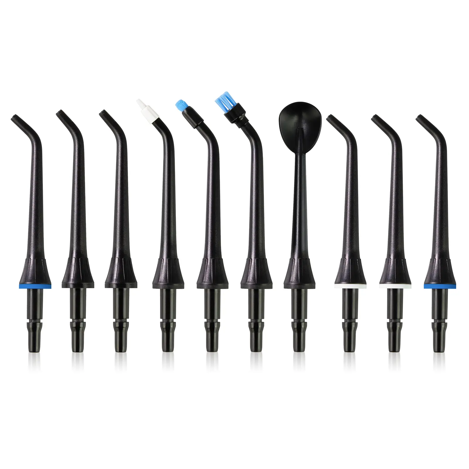 MySmile 10-Piece Replacement Jet Nozzle Set with Storage Case, Dental Accessories for Customizable Dental Care, Compatible with LP211 & LP221, Oral Care Tool, Interdental Flosser, 6 Standard Tips, 1 Tongue Cleaner, 1 Plaque Seek Tip, 1 Periodontal Pocket