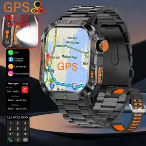 GPS Smart Watch Dual Band Positioning Wireless Calling Compass 100+ Sports Modes IPS HD Display Outdoor Fitness Tracker Gift for Men Women
